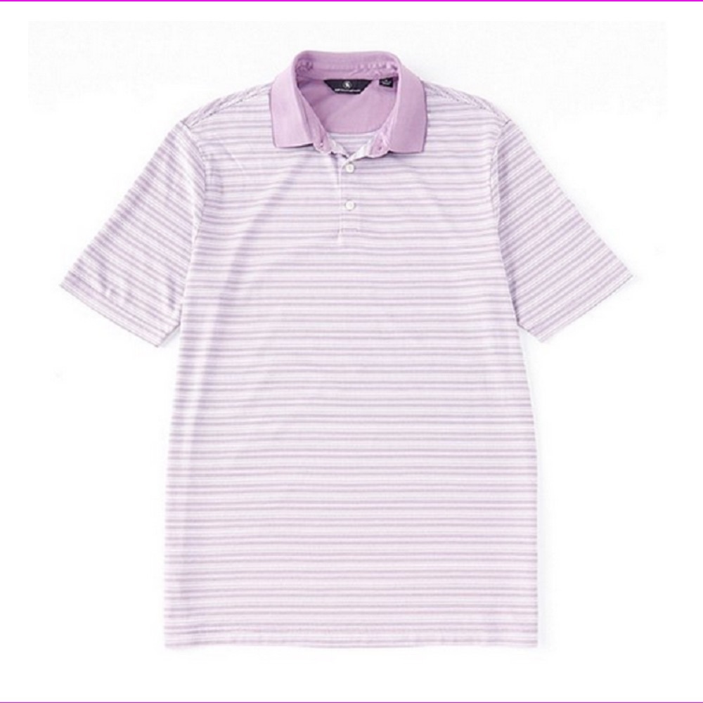 Hart Schaffner Marx Stripe Polo Lavender